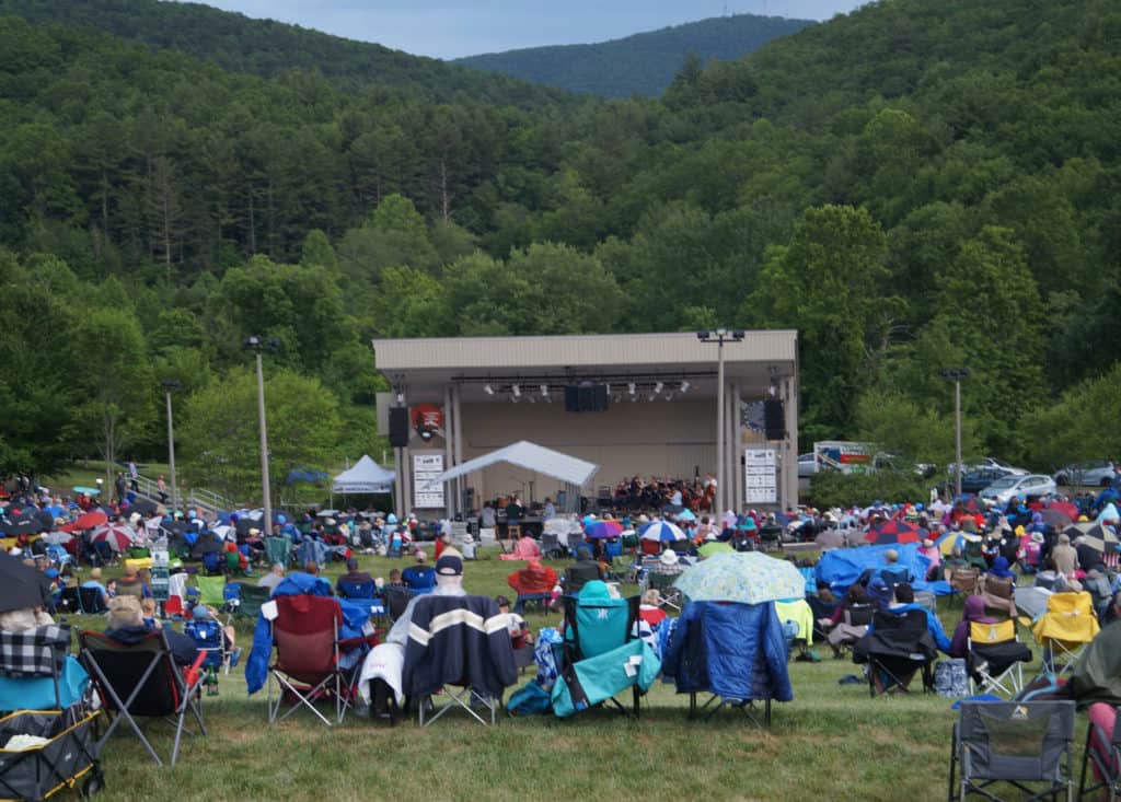 Large crown watches show at Blue Ridge Music Center amphitheater