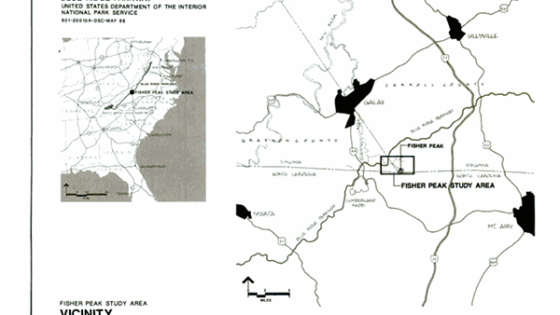 Fisher Peak Study Area map