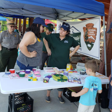BRMC's banjo-making booth at Triad Park
