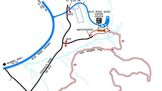 Blue Ridge Music Center map